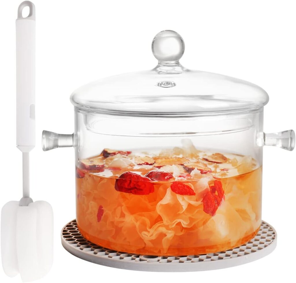 translucent cooking pot