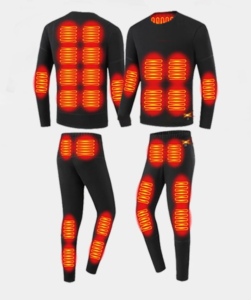 black electric heated suite for winter