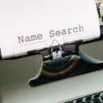 Name search written on paper meaning domain name search