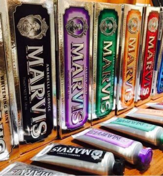 different products of marvis toothpaste in line