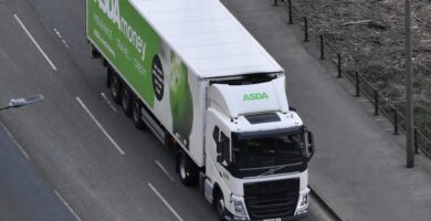 asda groceries white truck