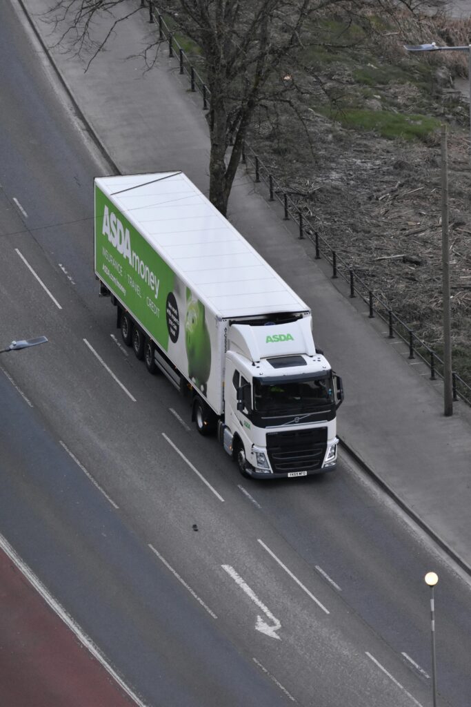 asda groceries white truck