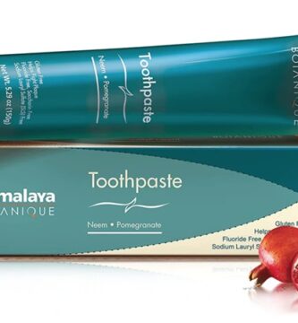 himalaya toothpaste with box and pomegranate