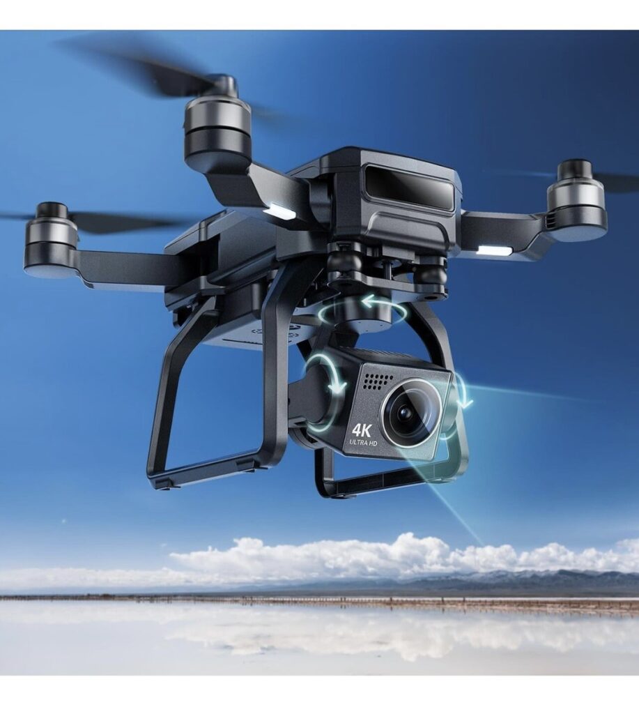 Bwine F7GB2 Pro flying over mountains