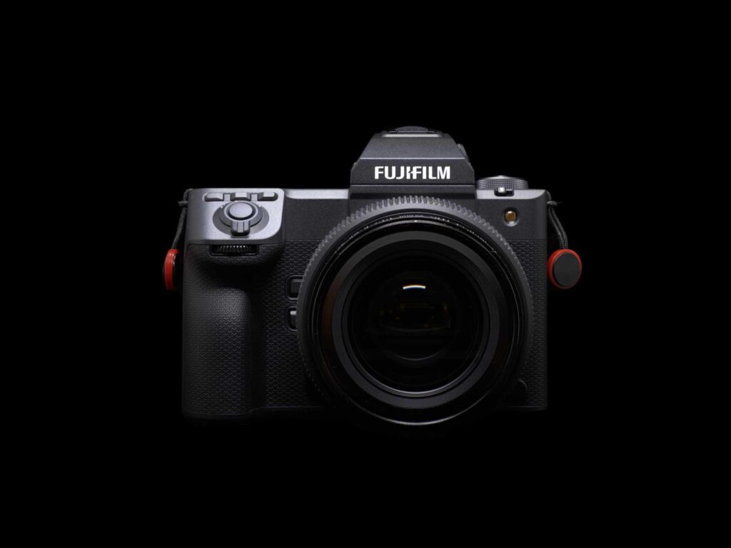 Fuji GFX100 II camera with black background