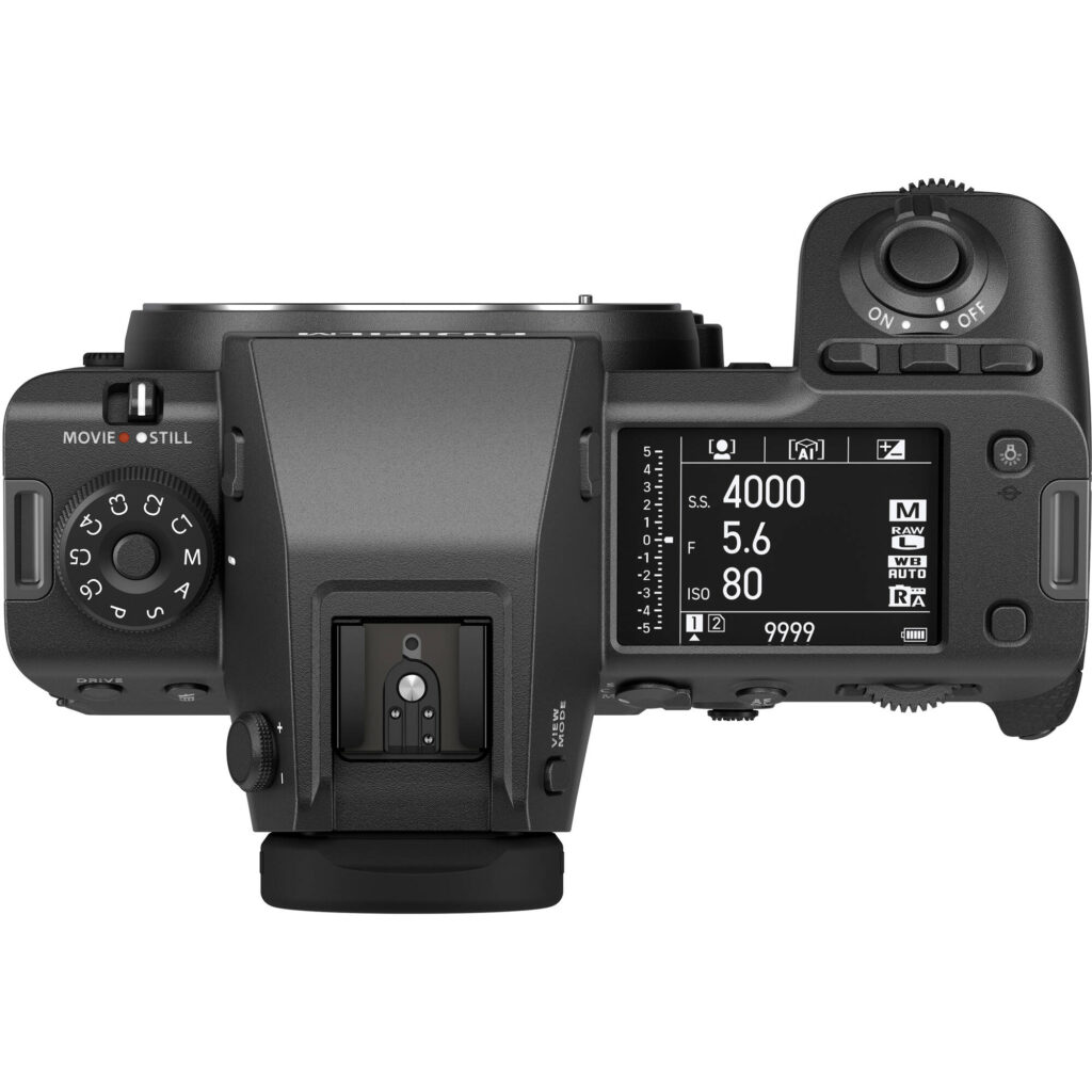 GFX100 II rear tilting LCD screen and controls