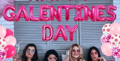 A group of friends celebrating Galentines Day