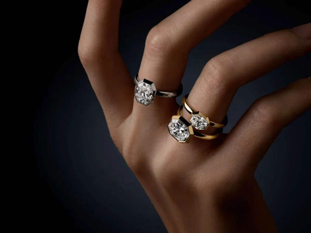 eco friendly luxury jewelry lab cultured diamonds solitaire rings