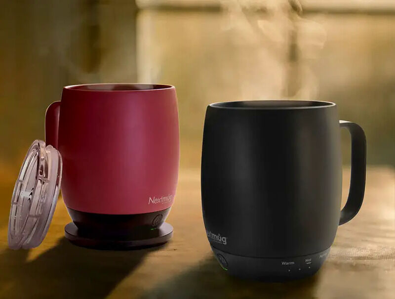 nextmug in red and black color options
