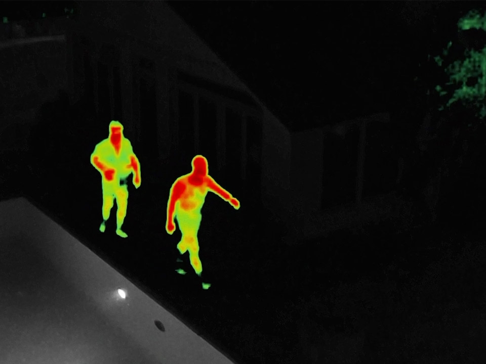 Parrot ANAFI USA thermal imaging view of inspection