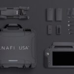 Parrot ANAFI USA suas folded with box, controller and other accessories.