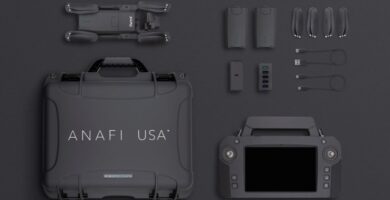 Parrot ANAFI USA: The Realtime American-Made sUAS 5 Parrot ANAFI USA suas folded with box, controller and other accessories.