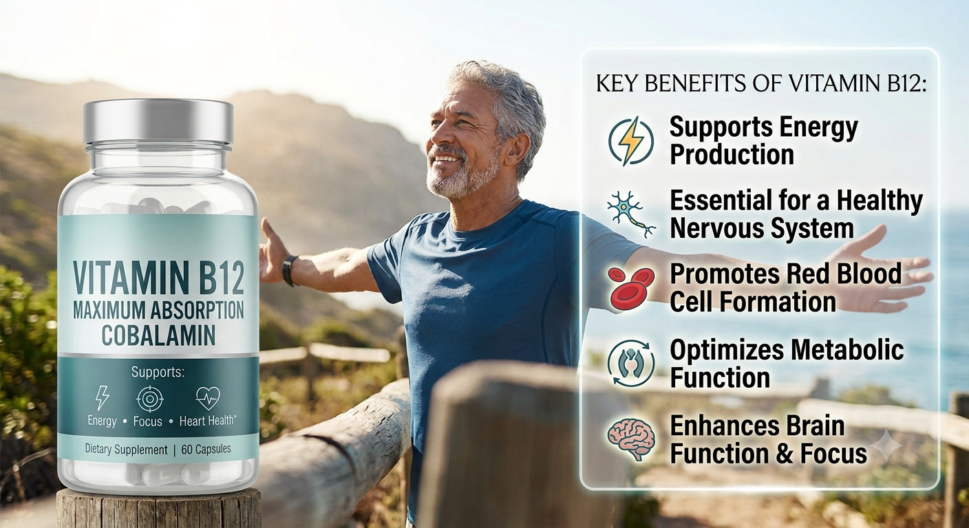 Best Vitamin B12 Supplement (2026) | Benefits, Reviews & Top List 3 Best Vitamin B12 Supplement (2026) | Benefits, Reviews & Top List